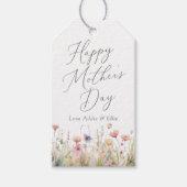 水彩野草母の日 ギフトタグ (正面)