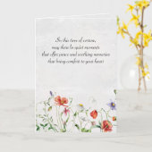 水彩野草用悔やみや弔慰 カード (黄色い花)