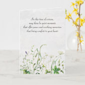 水彩野草用悔やみや弔慰 カード (黄色い花)