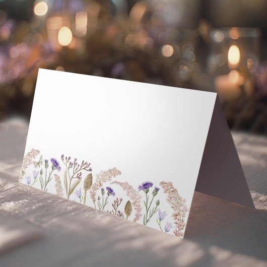 水彩野草秋の結婚式 プレイスカード