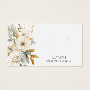 水彩野草耳飾りジュエリー表示カード