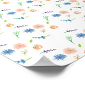 水彩野草花オリジナル芸術 ポスター (角)