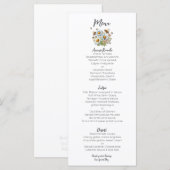 水彩野草花ビー結婚ズ メニュー (正面/裏面)