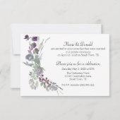 水彩野草花ラベンダーたった今結婚しました (裏面)