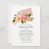 水彩野草花春ブライダルシャワーバイメール 招待状 (正面)