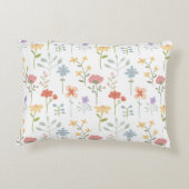 水彩野草花柄 アクセントクッション (裏面)