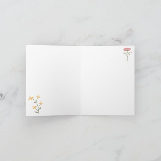水彩野草花柄 カード (内部)