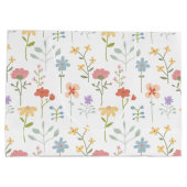 水彩野草花柄 ラージペーパーバッグ (裏面)