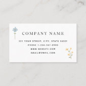 水彩野草花柄 名刺 (裏面)