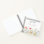 水彩野草花結婚のゲストブック ノートブック (内部)