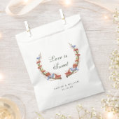 水彩野草花結婚菓子 フェイバーバッグ (クリップ留めされた状態)