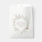 水彩野草花赤ちゃんシャワー フェイバーバッグ (正面)