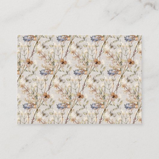 水彩野草茶パーティーアドバイスカード エンクロージャーカード (裏面)