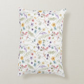 水彩野草蝶の模様 アクセントクッション (裏面(縦))