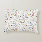 水彩野草蝶の模様 アクセントクッション (裏面)