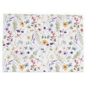 水彩野草蝶の模様 ラージペーパーバッグ (裏面)