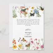 水彩野草蝶フローラ結婚ズ サンキューカード (裏面)