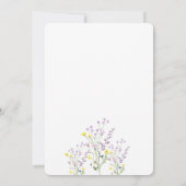 水彩野草蝶結婚の 招待状 (裏面)