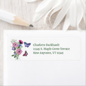 水彩野草蝶 ラベル (インサイチュ)