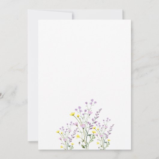 水彩野草蝶RSVP 招待状 (裏面)