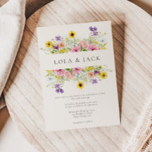 水彩野草野結婚草地