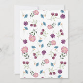 水彩野草野結婚草地 招待状 (裏面)