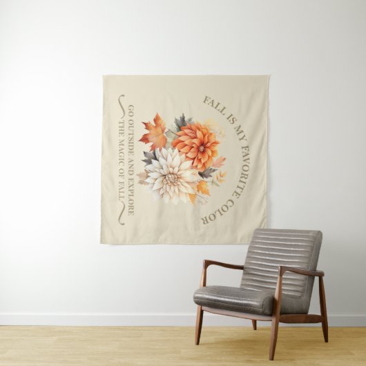 水彩野草離れ秋秋引用文 タペストリー (インサイチュ(横))