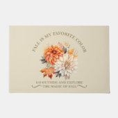 水彩野草離れ秋秋引用文 ドアマット (正面)