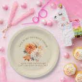 水彩野草離れ秋秋引用文 ペーパープレート (パーティー)