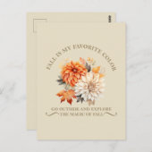 水彩野草離れ秋秋引用文 ポストカード (正面/裏面)