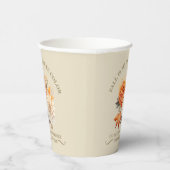 水彩野草離れ秋秋引用文 紙コップ (右)
