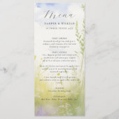 水彩野草雲のメ結婚ニュー メニュー (正面)