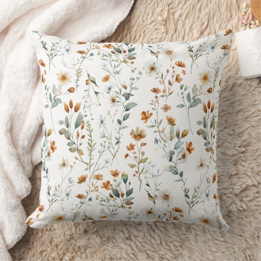 水彩野草 クッション (ブランケット)