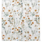 水彩野草 シャワーカーテン (正面)