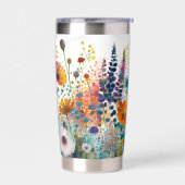 水彩野草 保温保冷タンブラー (左面)