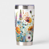 水彩野草 保温保冷タンブラー (正面)