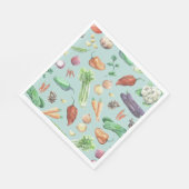 水彩野菜とスパイスパターン スタンダードランチョンナプキン (角)