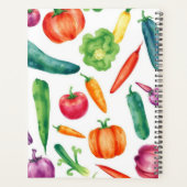 水彩野菜の模様のパーソナルガーデン プランナー手帳 (裏面)