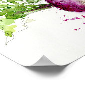 水彩野菜キッチンアート、カブ ポスター (角)