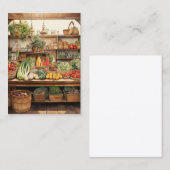 水彩野菜店背景 名刺 (正面/裏面)
