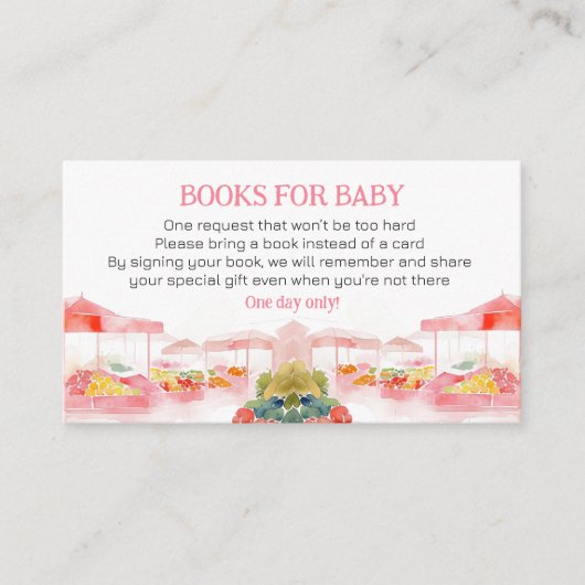 水彩野菜農家マーケットブックベビー エンクロージャーカード (正面)