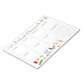 水彩野菜&フルーツミールプランナー ノートパッド (アングル)