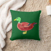 水彩野鴨スケッチ クッション (ブランケット)