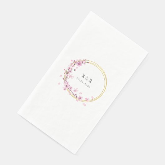 水彩金ゴールドさくらんぼブロッサム結婚フローラ (コーナー)