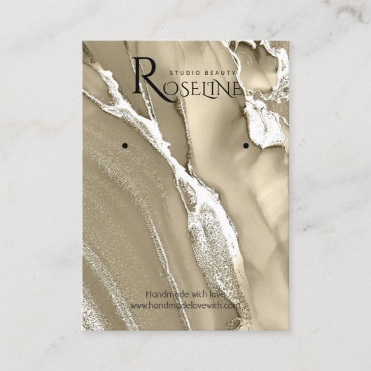 水彩金ゴールドの陳列表示 名刺 (正面)