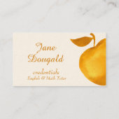 水彩金ゴールドアップル先生、インストラクター家庭教師 名刺 (裏面)