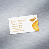 水彩金ゴールドアップル先生、インストラクター家庭教師Bu マグネット名刺 (インサイチュ)