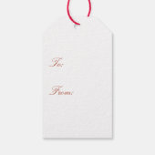 水彩金ゴールドクリスマスオーナメント ギフトタグ (裏面)