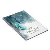 水彩金ゴールドグリッターアポイントメントノート2022 ノートブック (右側)