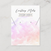 水彩金ゴールドグリッターイヤリングジュエリー包装 名刺 (正面)